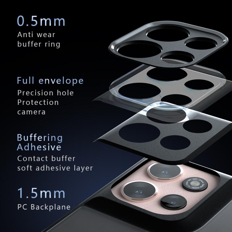 For Motorola Moto G Power 2025 / 2026 Armor Precise Hole PC Hybrid TPU Phone Case - Frosted Black