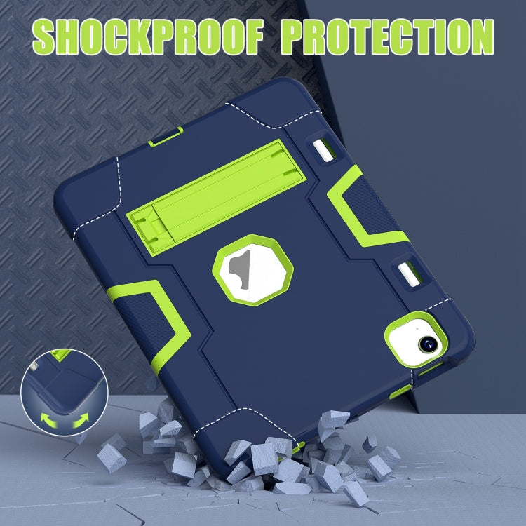 For iPad Air 11 2026 / 2025 / 2024 Contrast Color Silicone Acrylic PC Tablet Case with Holder