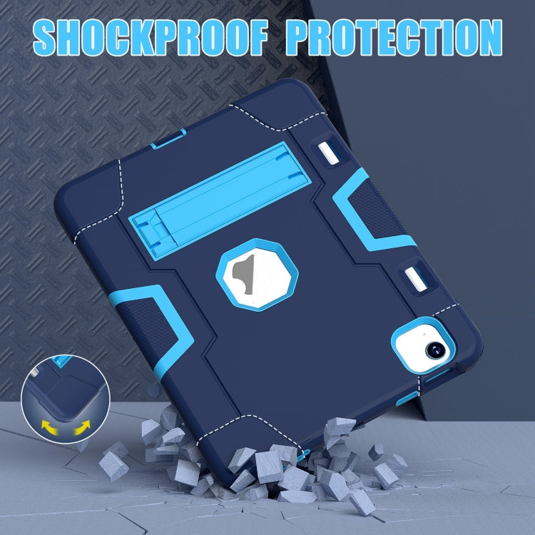 For iPad Air 11 2026 / 2025 / 2024 Contrast Color Silicone Acrylic PC Tablet Case with Holder