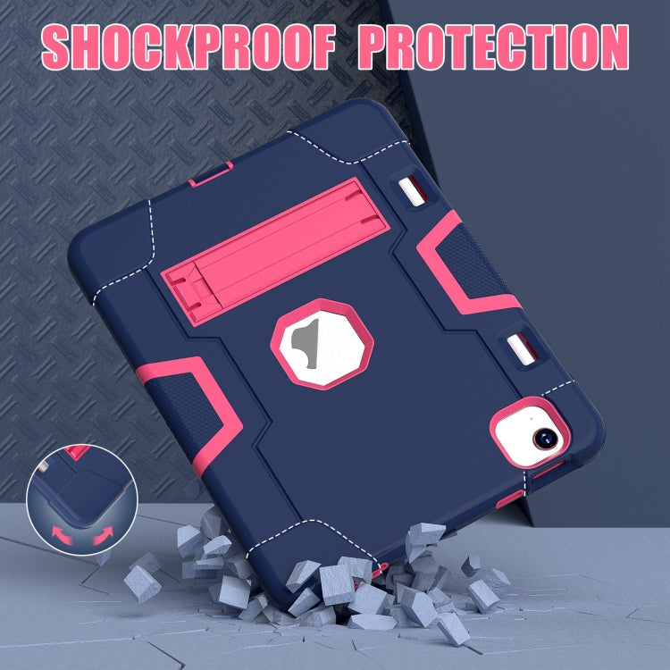 For iPad Air 11 2026 / 2025 / 2024 Contrast Color Silicone Acrylic PC Tablet Case with Holder