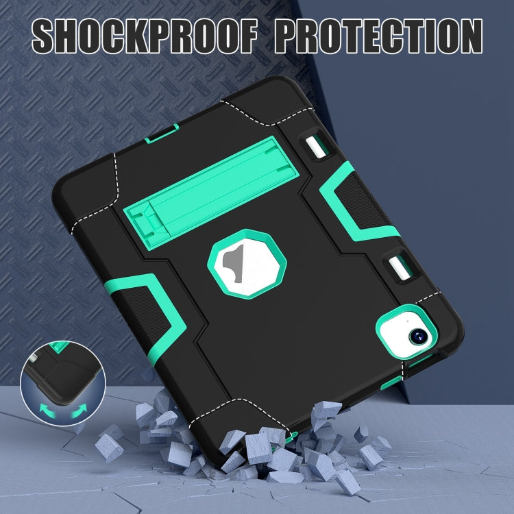 For iPad Air 11 2026 / 2025 / 2024 Contrast Color Silicone Acrylic PC Tablet Case with Holder