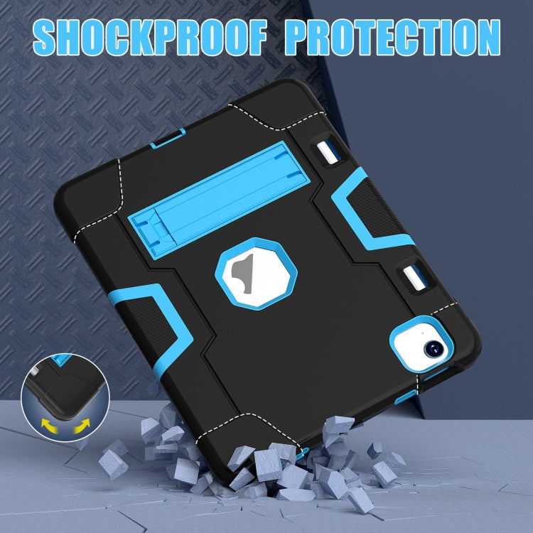 For iPad Air 11 2026 / 2025 / 2024 Contrast Color Silicone Acrylic PC Tablet Case with Holder