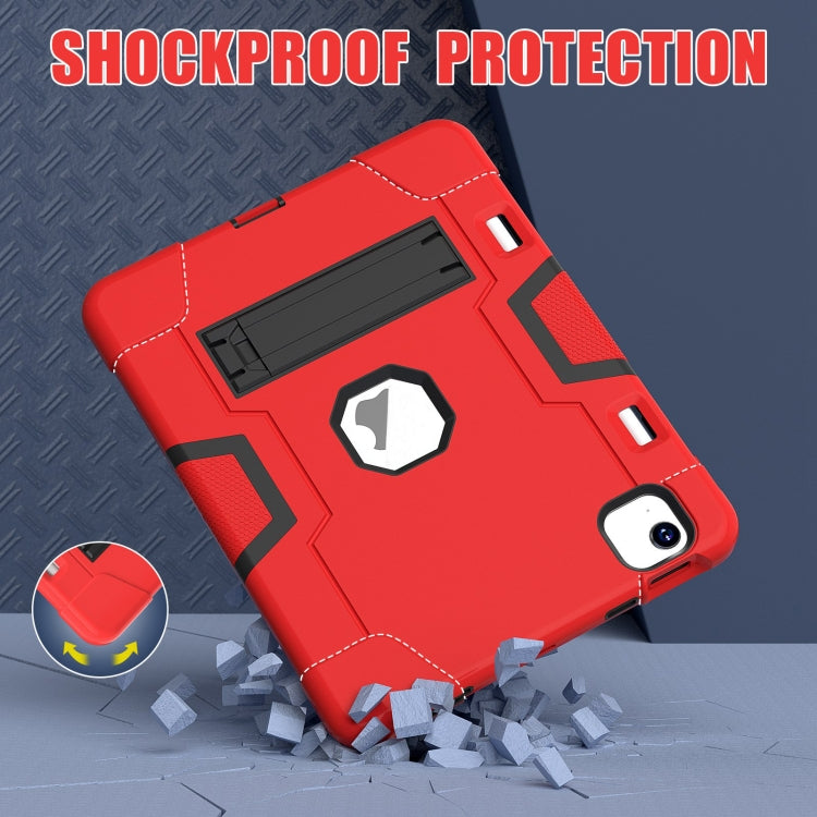 For iPad Air 11 2026 / 2025 / 2024 Contrast Color Silicone Acrylic PC Tablet Case with Holder