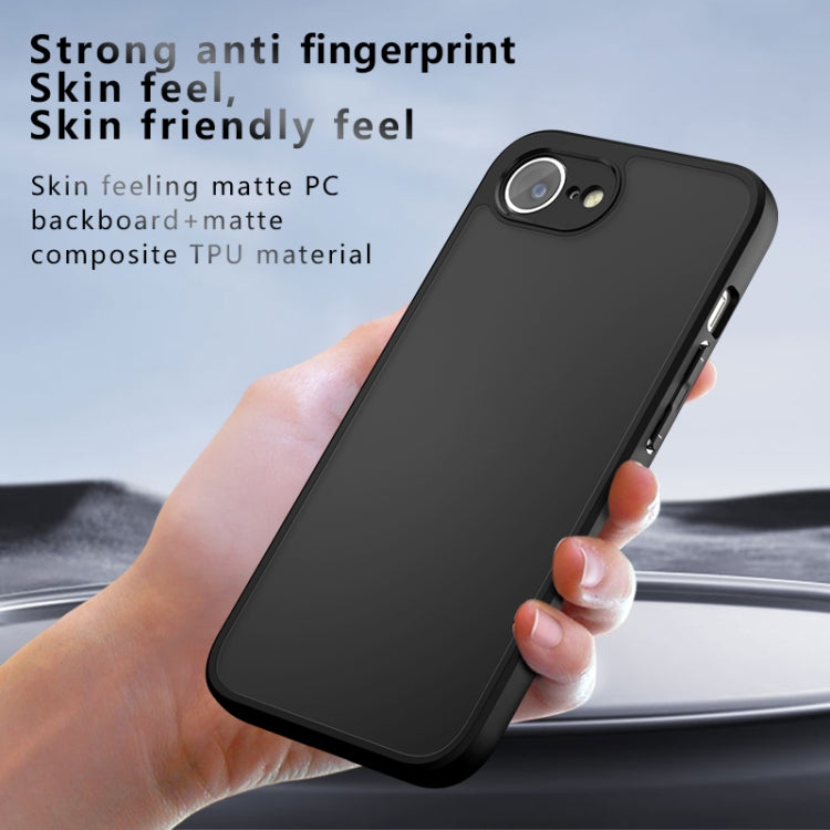 For iPhone 17e / 16e Armor Precise Hole PC Hybrid TPU Phone Case - Transparent