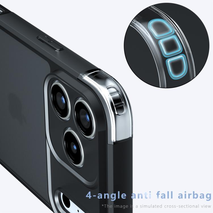 For iPhone 17 Pro Max Armor Precise Hole PC Hybrid TPU Phone Case - Transparent