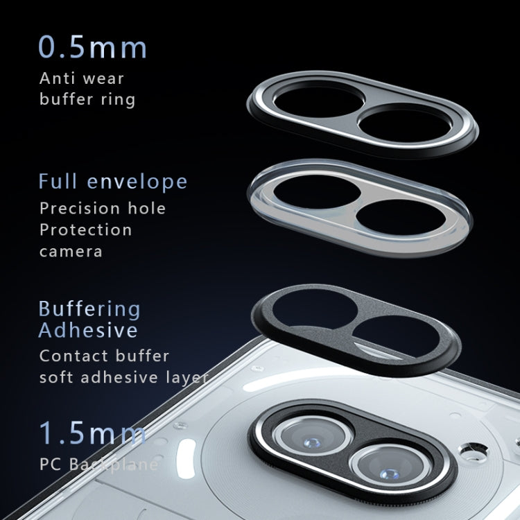 For Nothing Phone 2a Armor Precise Hole PC Hybrid TPU Phone Case - Transparent