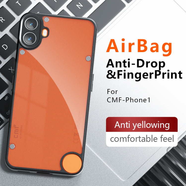 For Nothing CMF Phone 1 Armor Precise Hole PC Hybrid TPU Phone Case - Transparent
