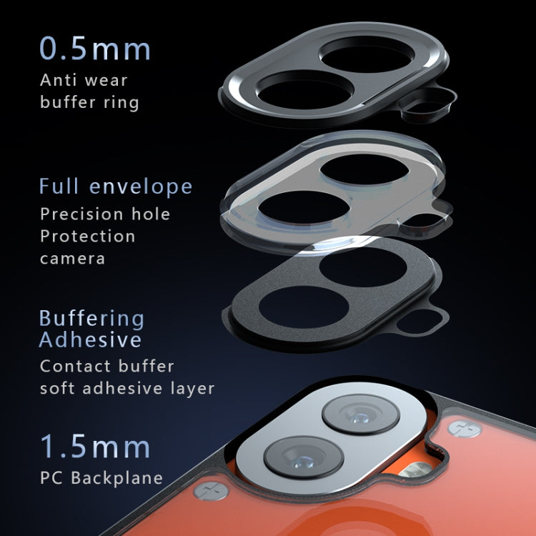 For Nothing CMF Phone 1 Armor Precise Hole PC Hybrid TPU Phone Case - Transparent
