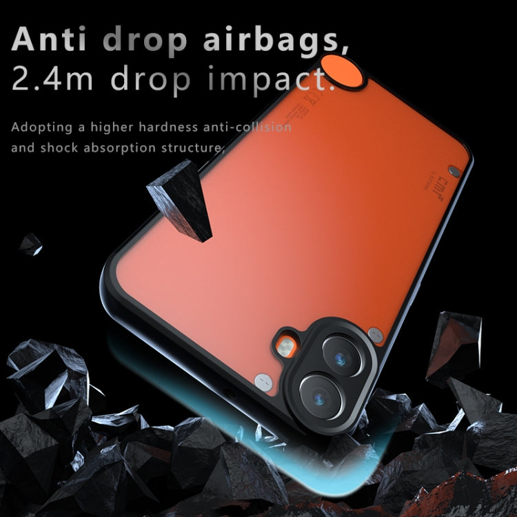 For Nothing CMF Phone 1 Armor Precise Hole PC Hybrid TPU Phone Case - Transparent