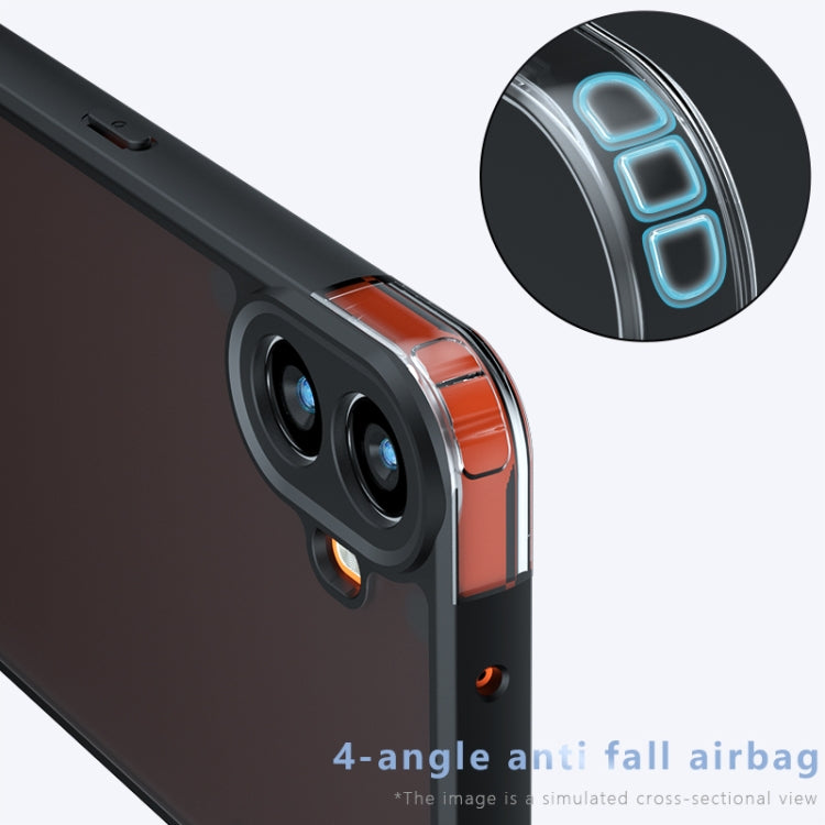 For Nothing CMF Phone 1 Armor Precise Hole PC Hybrid TPU Phone Case - Transparent