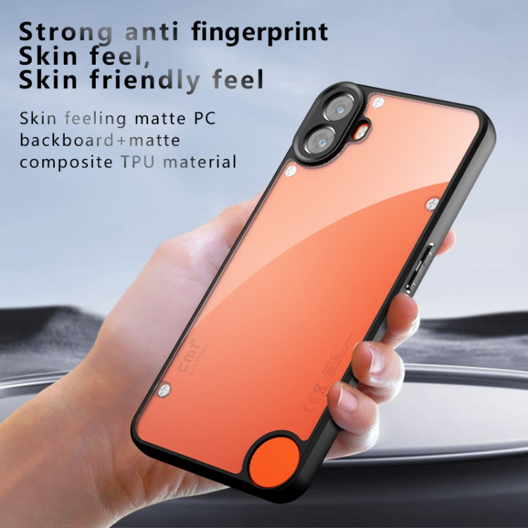 For Nothing CMF Phone 1 Armor Precise Hole PC Hybrid TPU Phone Case - Transparent