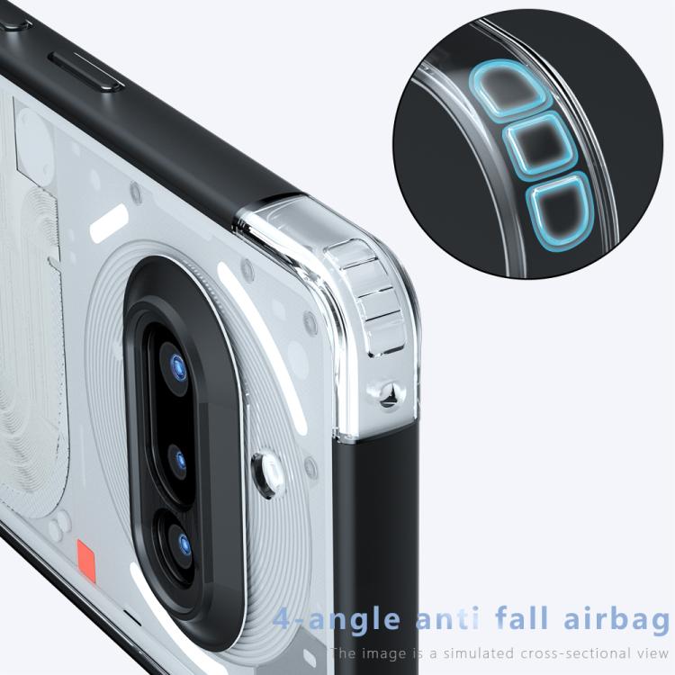 For Nothing Phone 3a Armor Precise Hole PC Hybrid TPU Phone Case - Transparent