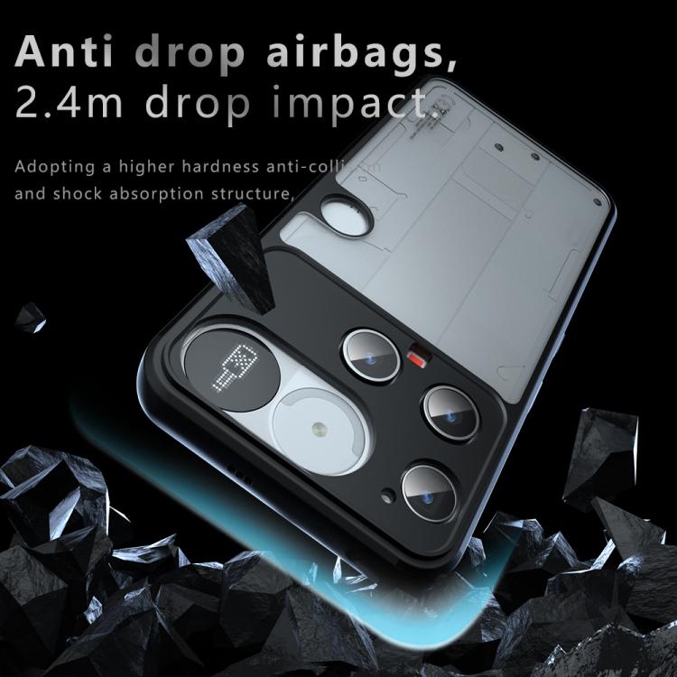 For Nothing Phone 3 Armor Precise Hole PC Hybrid TPU Phone Case - Transparent