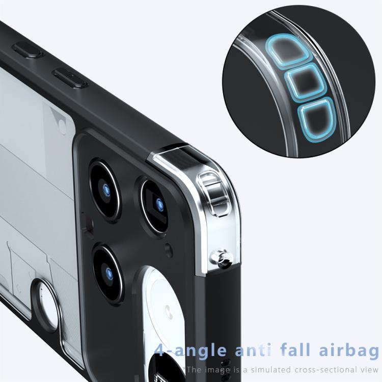 For Nothing Phone 3 Armor Precise Hole PC Hybrid TPU Phone Case - Transparent