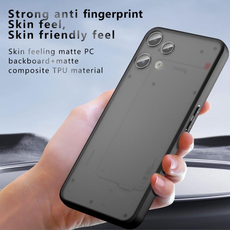 For Nothing Phone 3a Lite Armor Precise Hole PC Hybrid TPU Phone Case - Transparent
