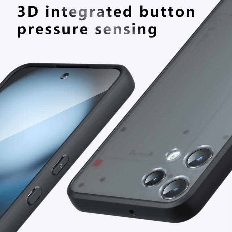 For Nothing Phone 3a Lite Armor Precise Hole PC Hybrid TPU Phone Case - Transparent