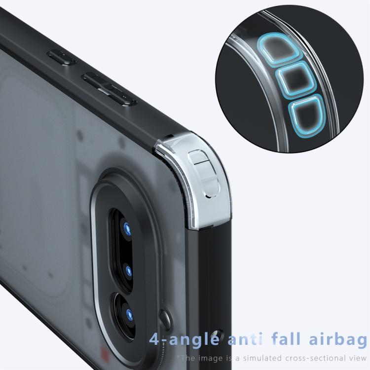 For Nothing Phone 4a Armor Precise Hole PC Hybrid TPU Phone Case - Transparent