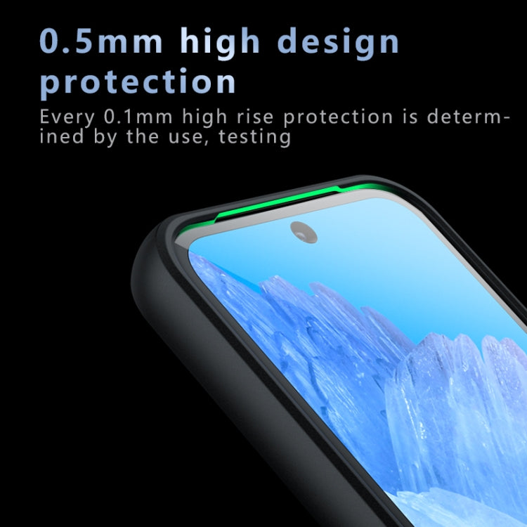For Google Pixel 8a Armor Precise Hole PC Hybrid TPU Phone Case - Transparent
