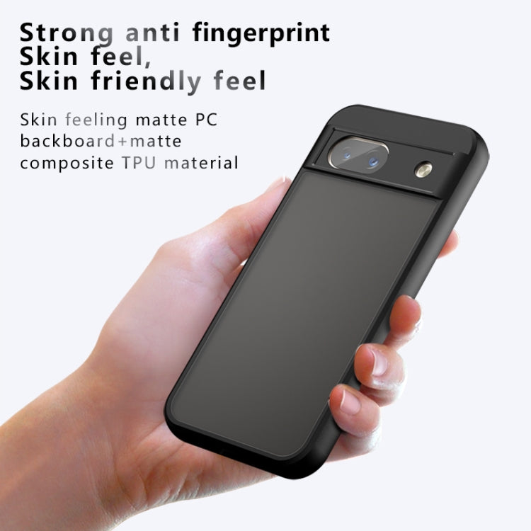 For Google Pixel 8a Armor Precise Hole PC Hybrid TPU Phone Case - Transparent
