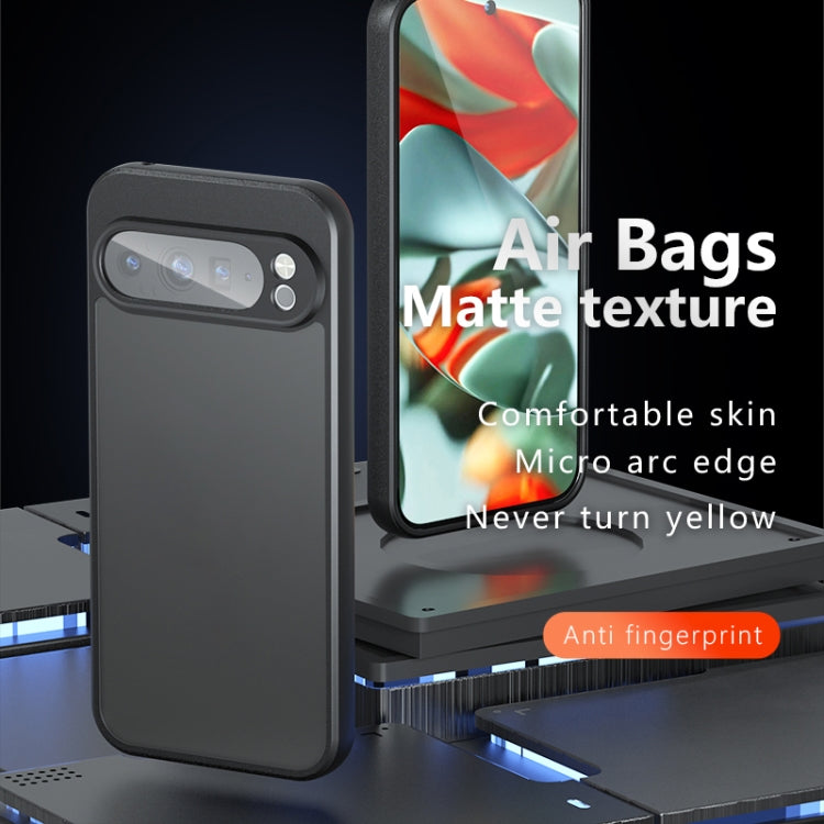 For Google Pixel 9 Pro XL Armor Precise Hole PC Hybrid TPU Phone Case - Transparent