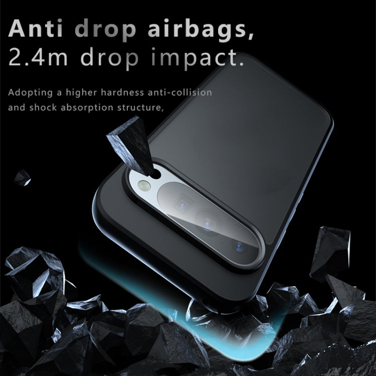 For Google Pixel 9 / 9 Pro Armor Precise Hole PC Hybrid TPU Phone Case - Transparent