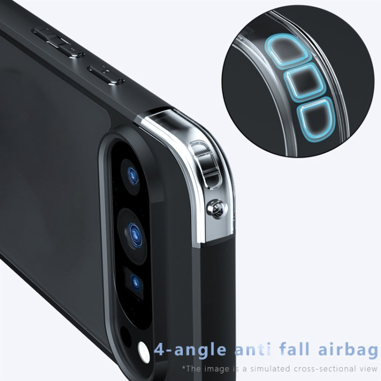For Google Pixel 9 / 9 Pro Armor Precise Hole PC Hybrid TPU Phone Case - Transparent