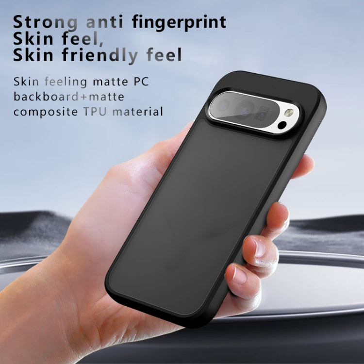 For Google Pixel 9 / 9 Pro Armor Precise Hole PC Hybrid TPU Phone Case - Transparent