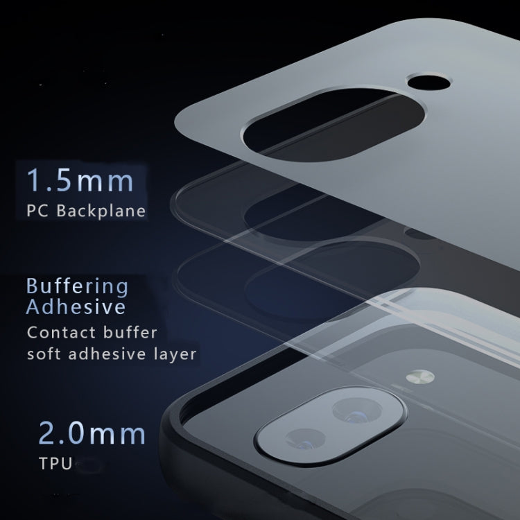 For Google Pixel 9a Armor Precise Hole PC Hybrid TPU Phone Case - Transparent