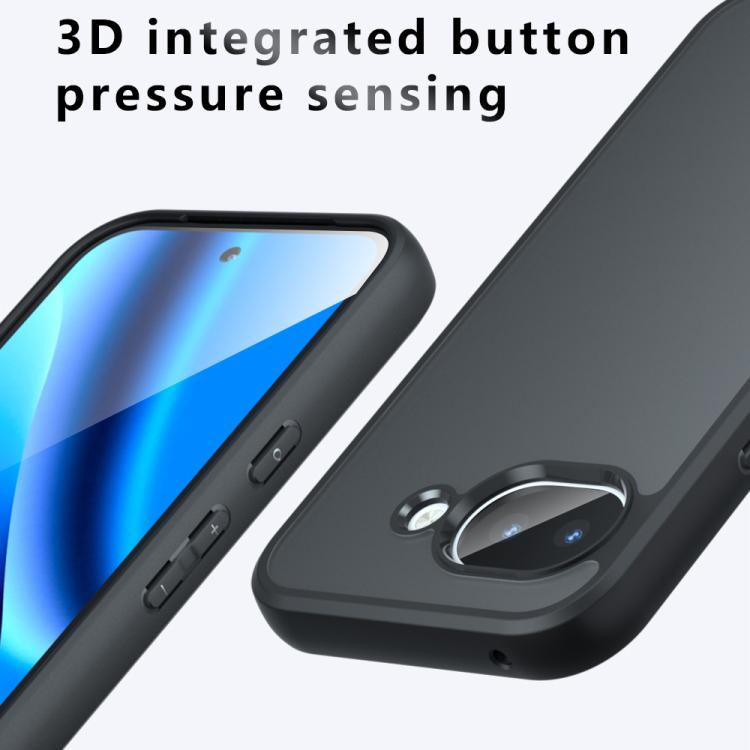 For Google Pixel 10a Armor Precise Hole PC Hybrid TPU Phone Case - Transparent