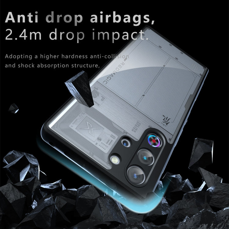 For ZTE nubia Red Magic 10 Pro / 10 Pro+ Armor Precise Hole PC Hybrid TPU Phone Case - Transparent