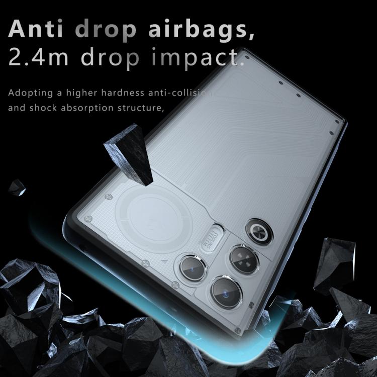 For ZTE nubia RedMagic 11 Air Armor Precise Hole PC Hybrid TPU Phone Case - Transparent