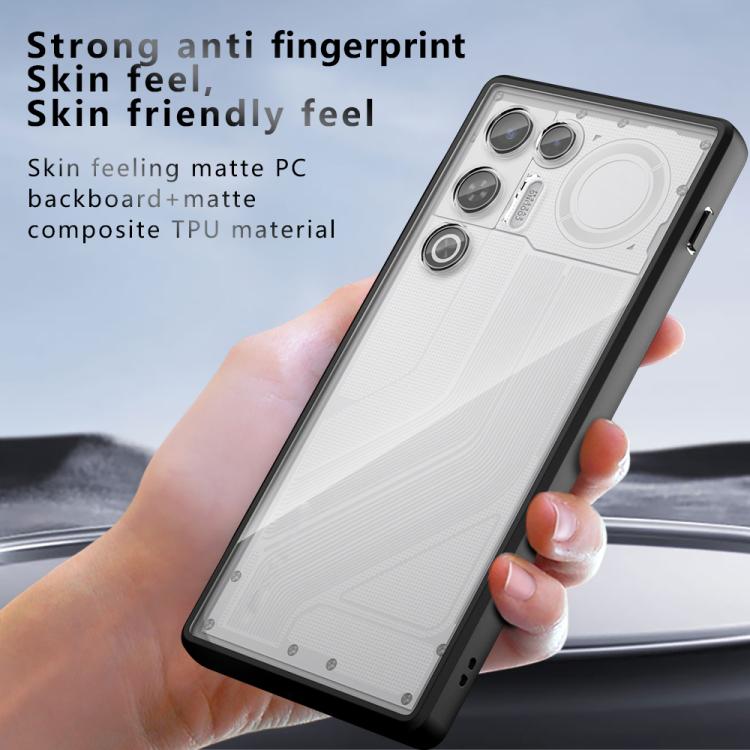 For ZTE nubia RedMagic 11 Air Armor Precise Hole PC Hybrid TPU Phone Case - Transparent