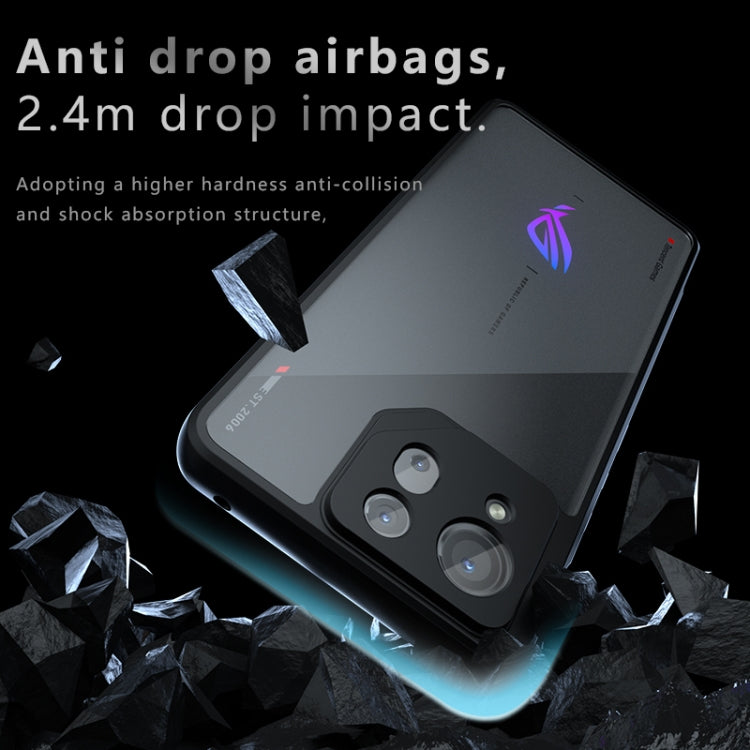 For Asus ROG Phone 8 Armor Precise Hole PC Hybrid TPU Phone Case - Transparent