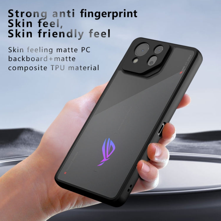For Asus ROG Phone 8 Armor Precise Hole PC Hybrid TPU Phone Case - Transparent