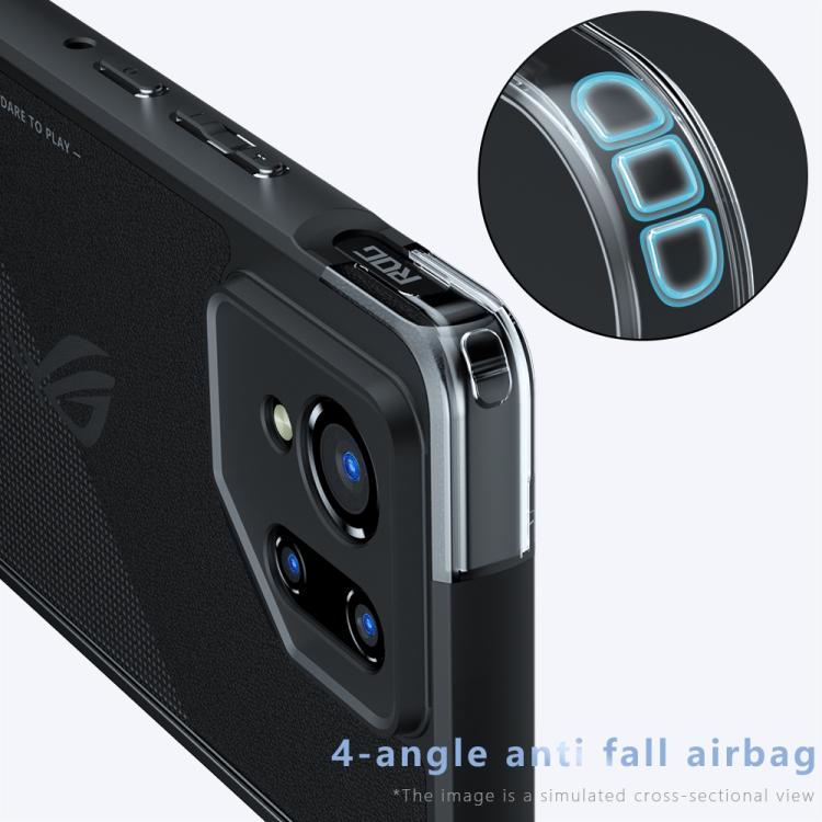 For Asus ROG Phone 9 / 9 Pro Armor Precise Hole PC Hybrid TPU Phone Case - Transparent