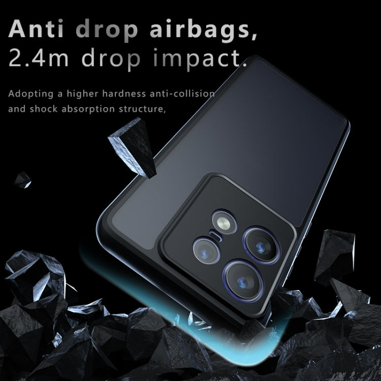 For Motorola Edge 50 Pro Armor Precise Hole PC Hybrid TPU Phone Case - Transparent