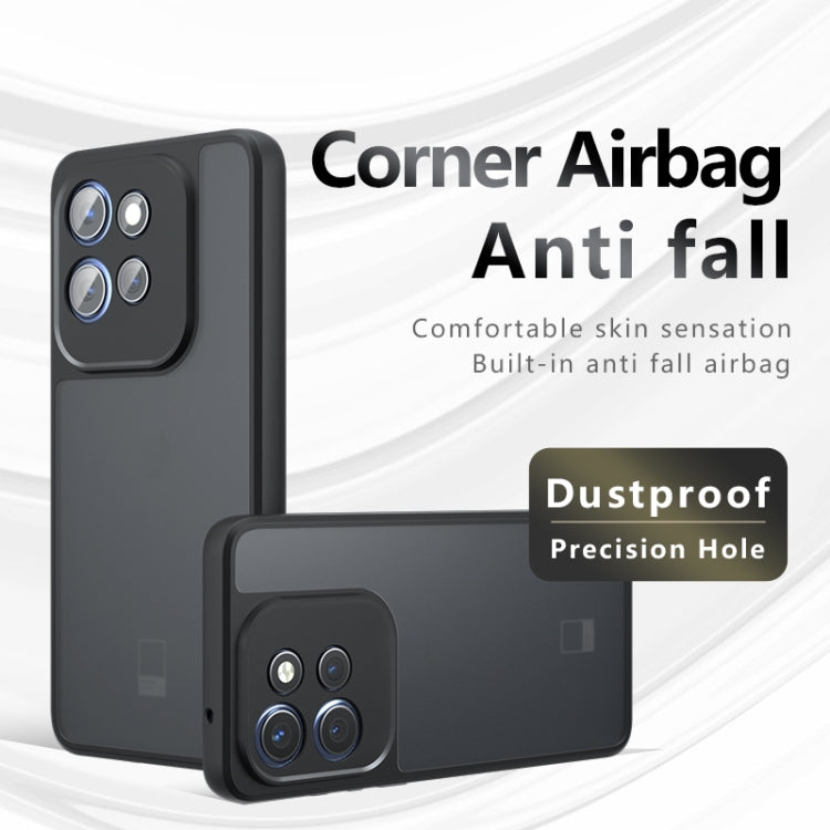 For Motorola Edge 50 Neo Armor Precise Hole PC Hybrid TPU Phone Case - Transparent