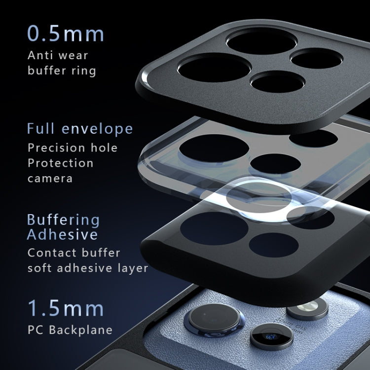 For Motorola Edge 50 Neo Armor Precise Hole PC Hybrid TPU Phone Case - Transparent