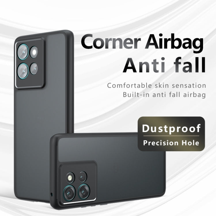 For Motorola Edge 50 Armor Precise Hole PC Hybrid TPU Phone Case - Transparent