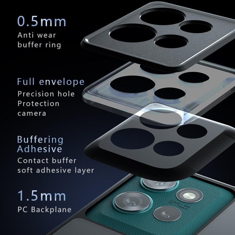 For Motorola Edge 50 Armor Precise Hole PC Hybrid TPU Phone Case - Transparent