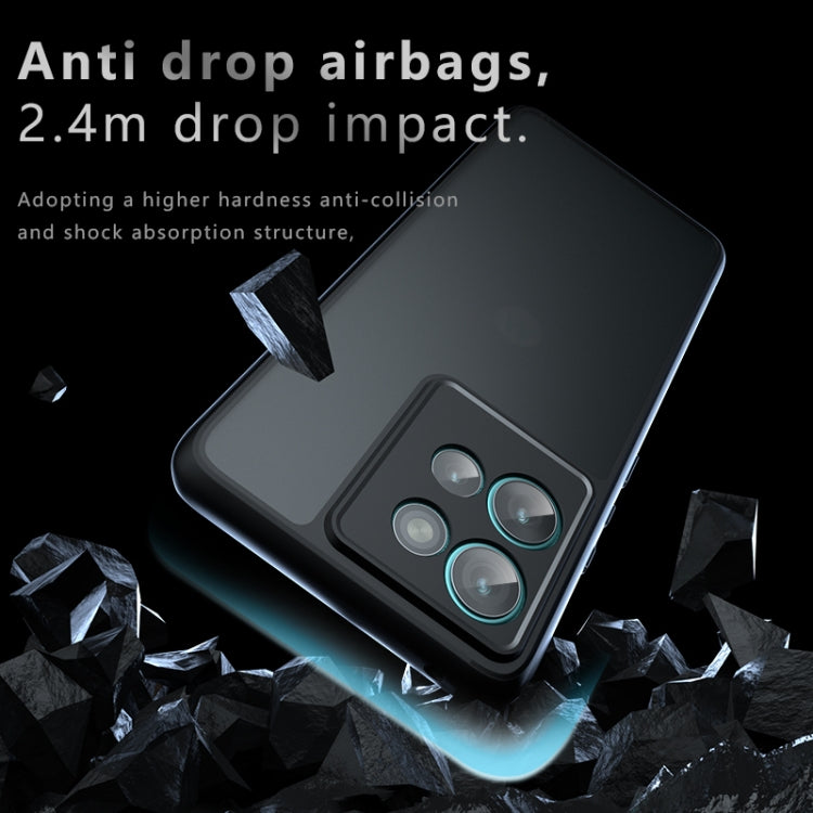 For Motorola Edge 50 Armor Precise Hole PC Hybrid TPU Phone Case - Transparent