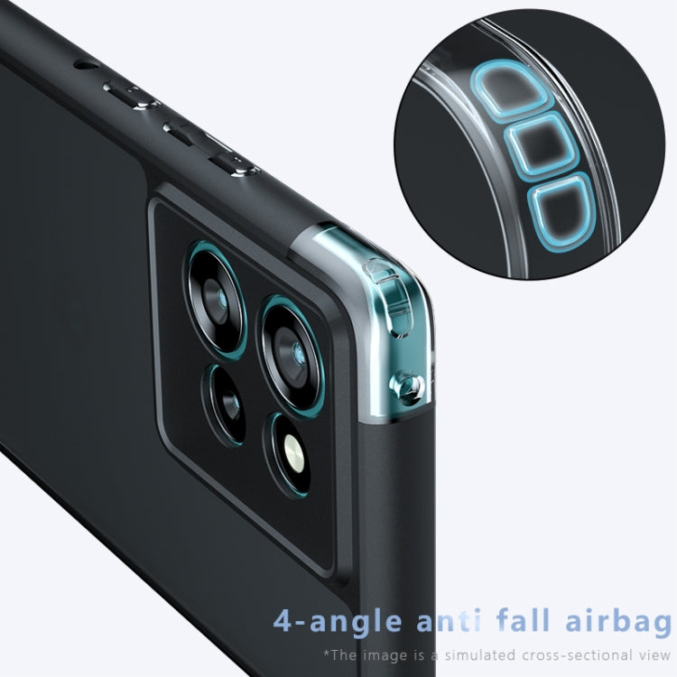 For Motorola Edge 50 Armor Precise Hole PC Hybrid TPU Phone Case - Transparent
