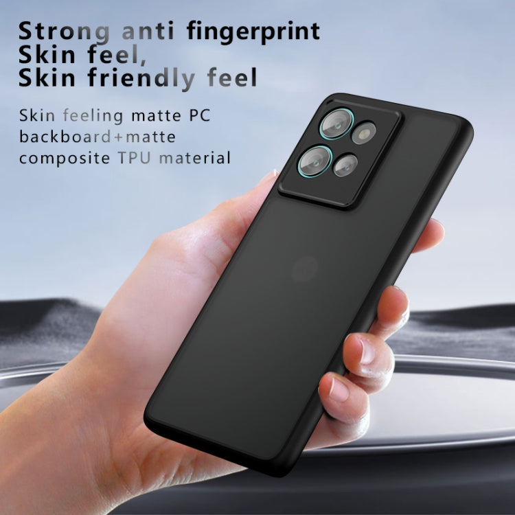 For Motorola Edge 50 Armor Precise Hole PC Hybrid TPU Phone Case - Transparent