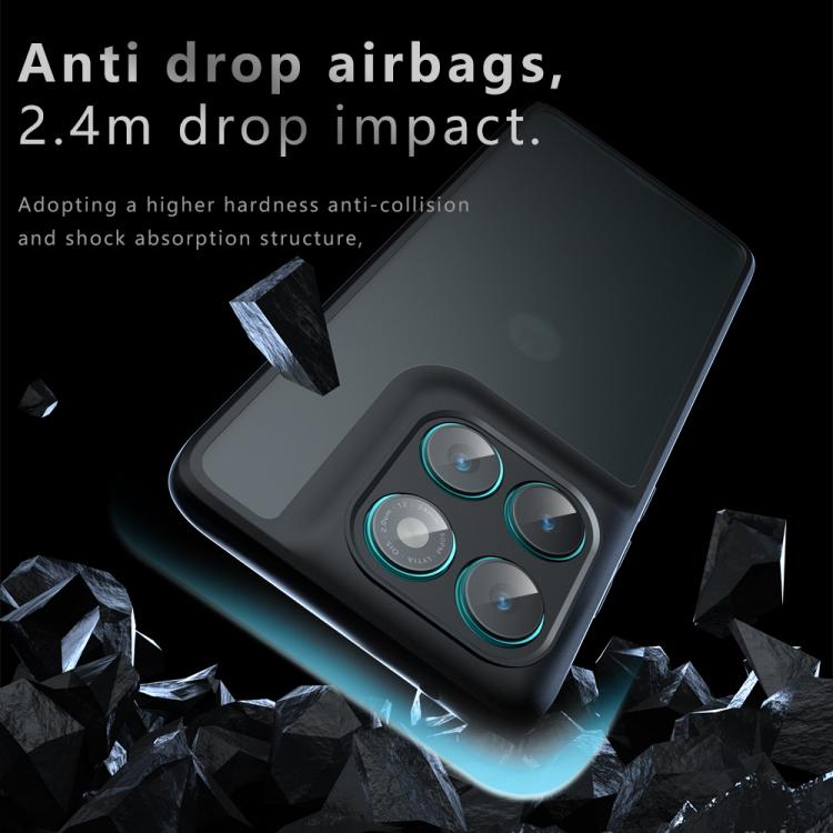 For Motorola Edge 60 Armor Precise Hole PC Hybrid TPU Phone Case - Transparent