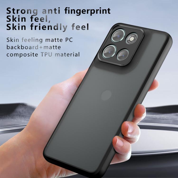 For Motorola Moto G56 / G66j / G66y Armor Precise Hole PC Hybrid TPU Phone Case - Transparent