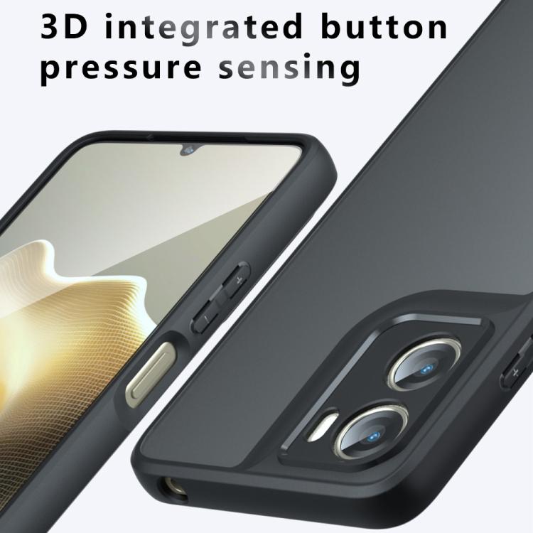 For Motorola Moto G06 4G Armor Precise Hole PC Hybrid TPU Phone Case - Transparent