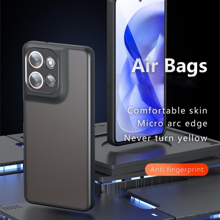 For Motorola Moto G Power 2025 / 2026 Armor Precise Hole PC Hybrid TPU Phone Case - Transparent