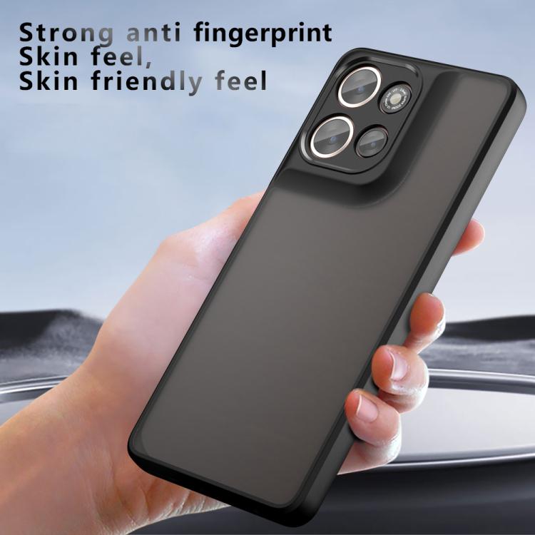 For Motorola Moto G Power 2025 / 2026 Armor Precise Hole PC Hybrid TPU Phone Case - Transparent
