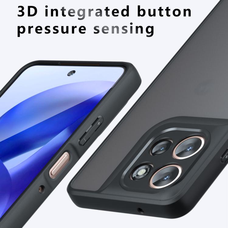For Motorola Moto G Power 2025 / 2026 Armor Precise Hole PC Hybrid TPU Phone Case - Transparent