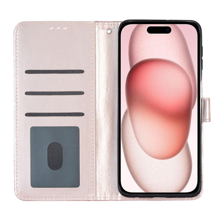 For iPhone 16 Glitter Powder Flip Leather Phone Case